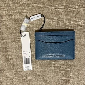 MARC JACOBS M0016997 LEATHER SILVER LOGO WOMEN'S CARD CASE WALLET